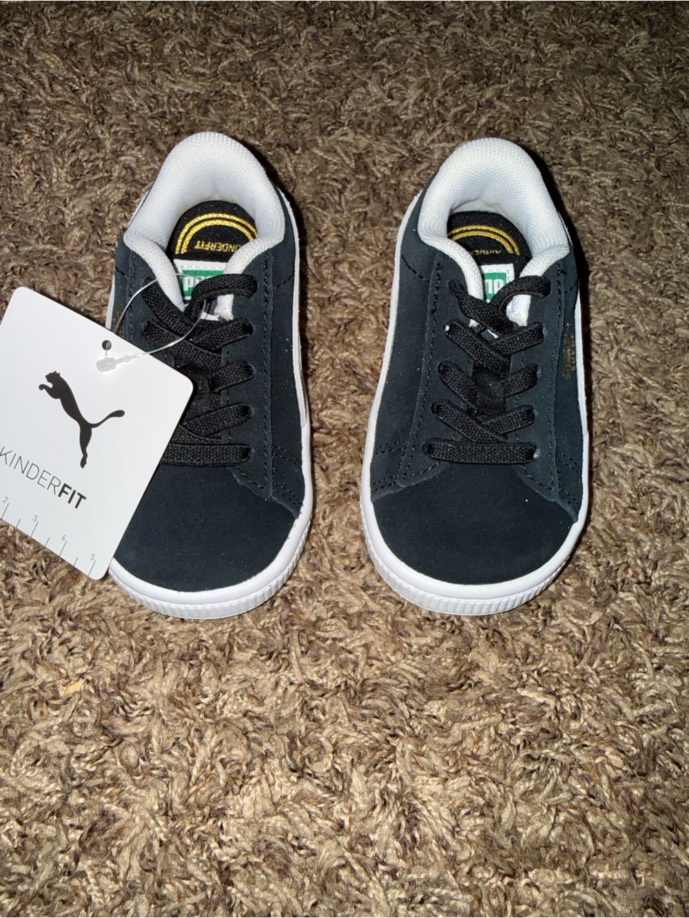 Puma Kids Black and White Low-Top Sneakers
